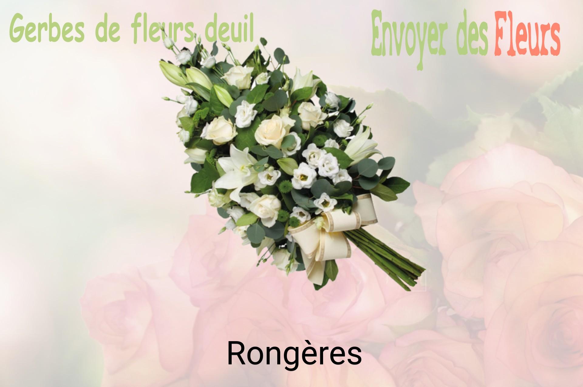 Gerbe de fleurs de deuil livrée à Rongères